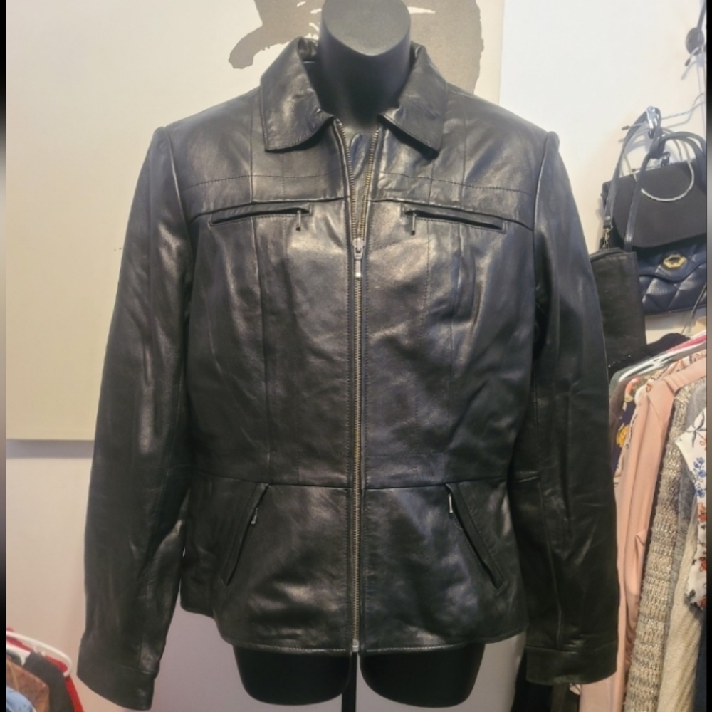 Gorgeous Black Leather Jacket by Alfani